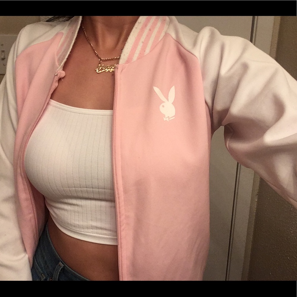 💕Rare PLAYBOY Baby Pink Jacket 💕